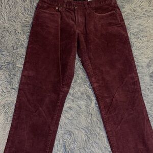 Men's Burgundy Corduroy Pants